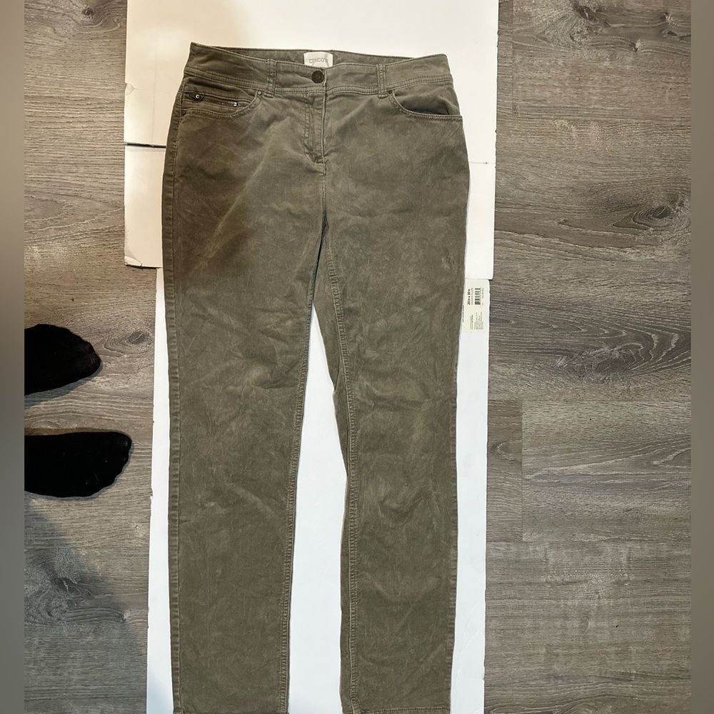 Chico’s Suede Pants Women’s Size 00 Regular Taupe Khaki Soft Feel